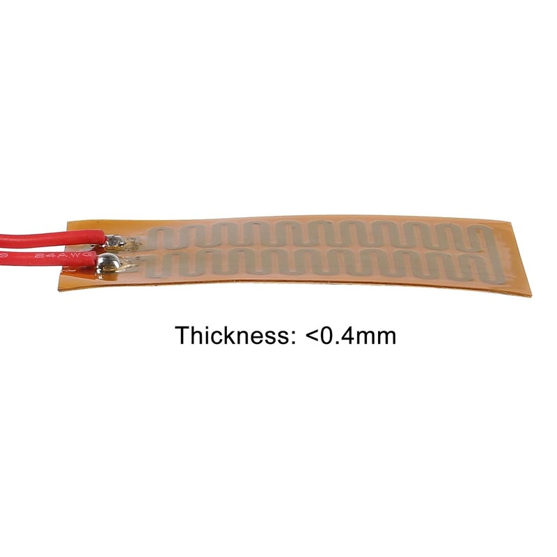 XIITIA 15pcs 25mmx50mm Film Heater Plate Adhesive Pad, PI Heating Elements Film 12V 7W Strip Heater Adhesive Polyimide Heater Plate (12V 7W 25mmx50mm) - Image 4